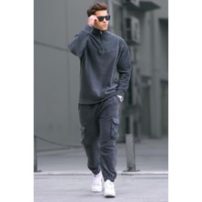 Madmext Füme Fermuar Yaka Polar Erkek Eşofman Takımı 5931