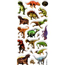 Limmy Sticker Kabartmalı Stiker Defter, Planlayıcı Etiket (HL88-045) - 17X9 cm - Vahşi Dinazor
