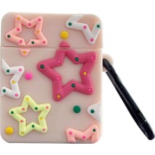 Microsonic Air-Podss 1. Nesil / 2. Nesil Kılıf Figürlü Silikon Crtn-Fgr-Rnk-Yldz