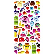 Limmy Sticker Kabartmalı Stiker Defter, Planlayıcı Etiket (LIMLRA-005) - 17X9 cm - Spor Beyzbol Golf