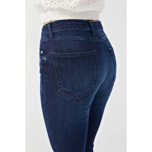 Banny Jeans Kadın Skinny Fit Esnek Pantolon Koyu Mavi