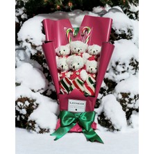 Laynear Noel Yılbaşı Temalı Sevimli Şekerli Ayıcık Buketi