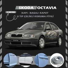 STS Oto Aksesuar Skoda Octavia Oto Araç Kapı Koruma Fitili 5metre Parlak Gri Renk