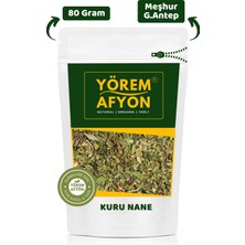 Gülçehre Yörem Afyon Meşhur Gaziantep Nizip Güneşte Kurutulmuş Keskin Aromalı Kuru Nane, Narpız | 80gr.