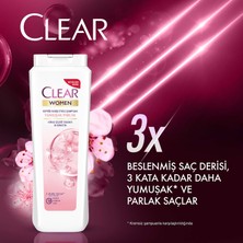 Clear Women Kepeğe Karşı Etkili Şampuan Yumuşak Parlak Kiraz Çiçeği Esansı Keratin 600 ml