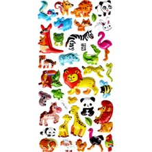Limmy Sticker Kabartmalı Stiker Defter, Planlayıcı Etiket (LIMLRA-027) - 17X9 cm - Orman Hayvanları