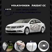 STS Oto Aksesuar Volksvogen Passat cc Oto Araç Kapı Koruma Fitili 5metre Parlak Siyah Renk