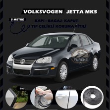 STS Oto Aksesuar Volksvogen Jetta Mk5 Oto Araç Kapı Koruma Fitili 5metre Parlak Siyah Renk