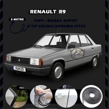 STS Oto Aksesuar Renault R9 Oto Araç Kapı Koruma Fitili 5metre Parlak Siyah Renk