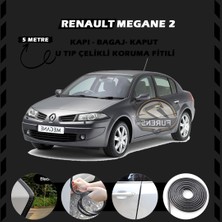 STS Oto Aksesuar Renault Megane 2 Oto Araç Kapı Koruma Fitili 5metre Parlak Siyah Renk