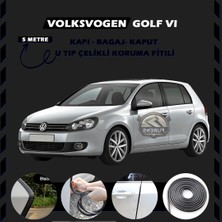 STS Oto Aksesuar Volksvogen Golf 6 Oto Araç Kapı Koruma Fitili 5metre Parlak Siyah Renk