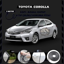 STS Oto Aksesuar Toyota Corolla Oto Araç Kapı Koruma Fitili 5metre Parlak Siyah Renk