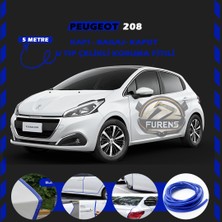 STS Oto Aksesuar Peugeot 208 Oto Araç Kapı Koruma Fitili 5metre Parlak Mavi Renk