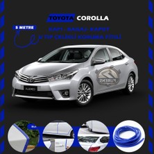 STS Oto Aksesuar Toyota Corolla Oto Araç Kapı Koruma Fitili 5metre Parlak Mavi Renk