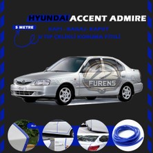 STS Oto Aksesuar Hyunda Accent Admire Oto Araç Kapı Koruma Fitili 5metre Parlak Mavi Renk