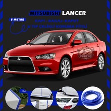 Mitsubishi Lancer Oto Araç Kapı Koruma Fitili 5metre Parlak Mavi Renk