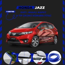 Honda Jazz Oto Araç Kapı Koruma Fitili 5metre Parlak Mavi Renk