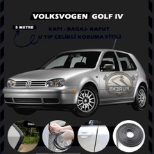 STS Oto Aksesuar Volksvogen Golf 4 Oto Araç Kapı Koruma Fitili 5metre Parlak Siyah Renk