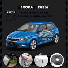 STS Oto Aksesuar Skoda Fabia Oto Araç Kapı Koruma Fitili 5metre Parlak Siyah Renk