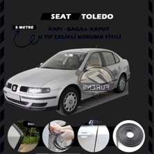 STS Oto Aksesuar Seat Toledo Oto Araç Kapı Koruma Fitili 5metre Parlak Siyah Renk