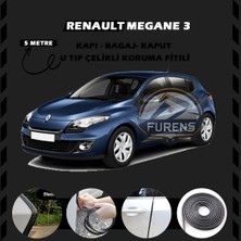 STS Oto Aksesuar Renault Megane 3 Oto Araç Kapı Koruma Fitili 5metre Parlak Siyah Renk