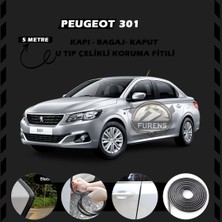 STS Oto Aksesuar Peugeot 301 Oto Araç Kapı Koruma Fitili 5metre Parlak Siyah Renk