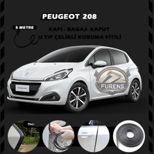 STS Oto Aksesuar Peugeot 208 Oto Araç Kapı Koruma Fitili 5metre Parlak Siyah Renk
