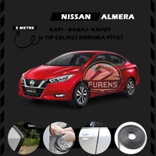 STS Oto Aksesuar Nissan Almera Oto Araç Kapı Koruma Fitili 5metre Parlak Siyah Renk