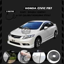 STS Oto Aksesuar Honda Civic Fb7 Oto Araç Kapı Koruma Fitili 5metre Parlak Siyah Renk