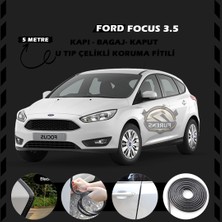 STS Oto Aksesuar Ford Focus 3.5 Oto Araç Kapı Koruma Fitili 5metre Parlak Siyah Renk