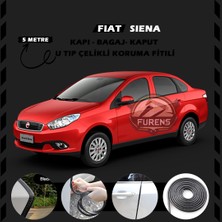 STS Oto Aksesuar Fiat Siena Oto Araç Kapı Koruma Fitili 5metre Parlak Siyah Renk