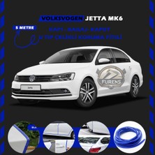 STS Oto Aksesuar Volksvogen Jetta Mk6 Oto Araç Kapı Koruma Fitili 5metre Parlak Mavi Renk