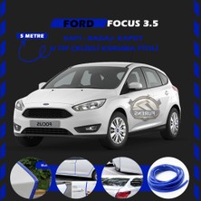 STS Oto Aksesuar Ford Focus 3.5 Oto Araç Kapı Koruma Fitili 5metre Parlak Mavi Renk