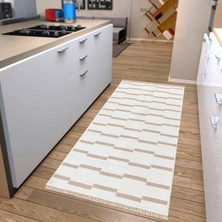 "homesteadart Rugs, Elegantwoven Koleksiyon Bej Pamuk-Polyester Kilim - Çift Taraflı ve Nefes Alabilir Yapıda, 30°c'de Makinede Yıkanabilir, Katlanabilir, Robot Süpürge Uyumlu - Çeşitli Ebatlar"