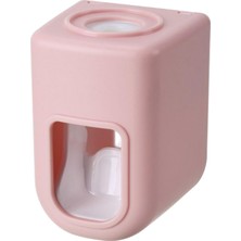 Shibel Tuvalet Ev Pembe Için Duvara Monte Diş Macunu Dispenseri Otomatik Diş Macunu Rafı (Yurt Dışından)