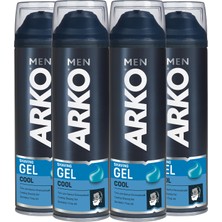 Arko Men Cool Erkek Tıraş Jeli 4'lü Paket 200 ml