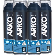 Arko Men Cool Erkek Tıraş Köpüğü 4'lü Paket 200 ml