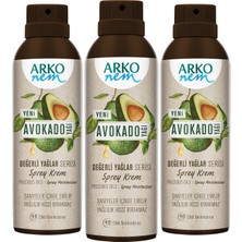 Arko Nem Değerli Yağlar Avokado Sprey Krem 3X150ML