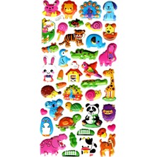 Limmy Sticker Kabartmalı Stiker Defter, Planlayıcı Etiket (LIMYL-011) - 17X9 cm - Mini Orman Hayvanları