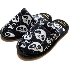 Chochili Unisex Panda Desenli Önü Kapalı Ev Terliği