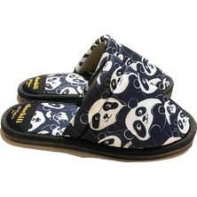 Chochili Unisex Panda Desenli Önü Kapalı Ev Terliği