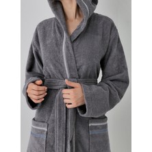 Cotto N Mania Antrasit Unisex Bornoz Profundo Robe Space 3