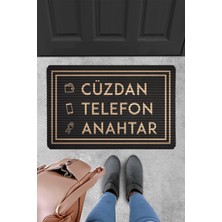 Evaşk Kapı Önü Paspası Vinil Kaymaz Tabanlı