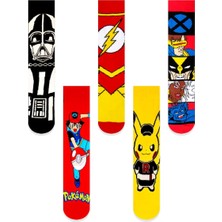 Limmon Store 5'li Pikachu Renkli Çorap Set