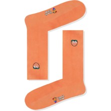 Limmon Store Kayısı Nakışlı Renkli Çorap