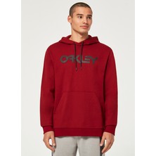 Oakley Siyah - Kırmızı Erkek Kapüşonlu Baskılı Sweatshirt FOA402599 B1B Po Hoodıe 2.0