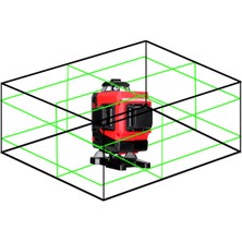 Lepmerk Çok Fonksiyonlu 4d 16 Çizgi 3° Lazer Seviyesi - Yeşil (Yurt Dışından)