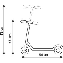 Rookie Kırmızı 3 Tekerlekli Işıklı Scooter