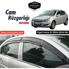 ŞüsCarOto Aksesuar Opel Astra H 2004-2014 Hb Uyumlu Mugen Cam Rüzgarlığı Seti Piano Black 4'lü Ithal