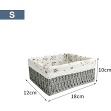 Noooar El Yapımı Rattan Depolama Sepeti Oyuncaklar Aperatifler Kutuları Dekoratif Orta (Yurt Dışından)